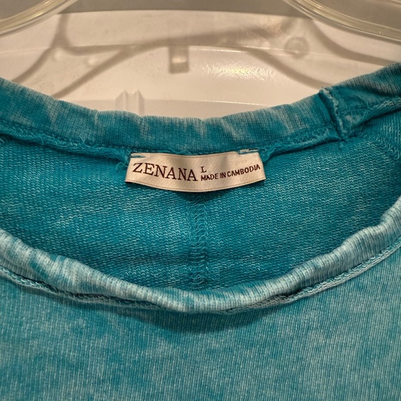 Zenana Mineral Wash Cuffed Sleeve Shirt - Picture 3 of 4